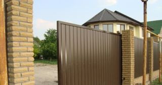 Купить откатные ворота из профнастила Тара, цена от 1746 руб.