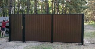 Купить распашные ворота из профнастила Тара, цена от 2721 руб.